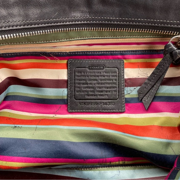 Coach black leather shoulder bag - Picture 5 of 9